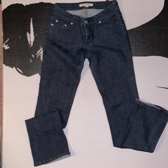 Forever 21 | Dark Blue 5 Pocket Straight Leg Jeans w/ Silver Hardware - Picture 3 of 5